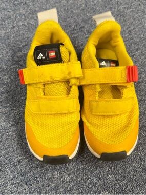 Adidas x LEGO Kids Yellow Velcro Sneakers Size 9